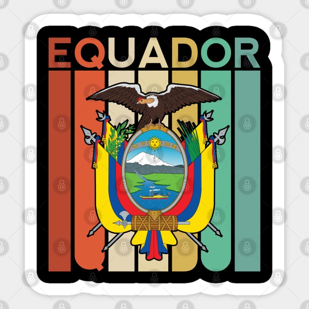 Ecuador Flag Condor Ecuadorian Quito South America Andes Alpaca Sticker by Shirtsurf